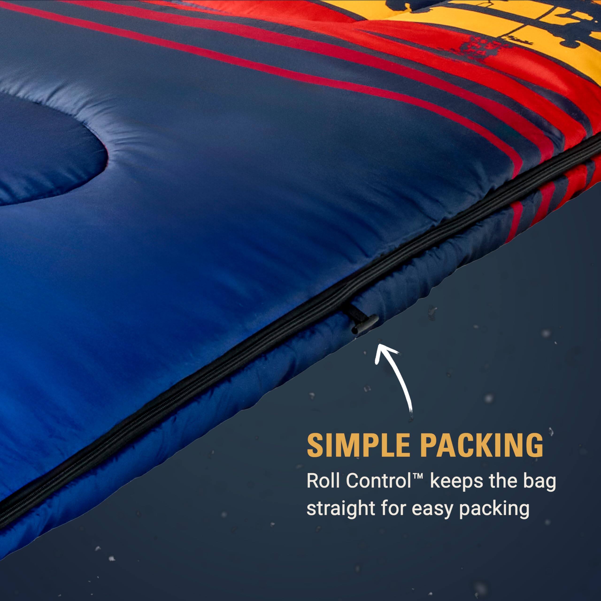 SIMPLE PACKING  
Roll Control™ keeps the bag straight for easy packing