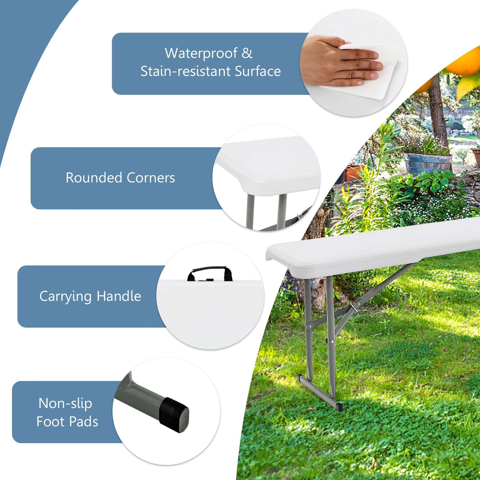 - Waterproof & Stain-resistant Surface
- Rounded Corners
- Carrying Handle
- Non-slip Foot Pads