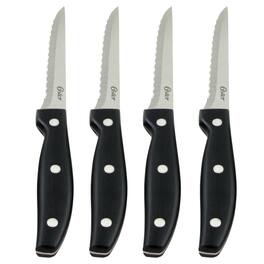 Oster - Granger 4.5 in. Stainless Steel Blade Steak Knife Set (4 Pack) - Black