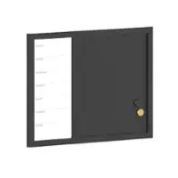 Martha Stewart - Everette Dry Erase Magnetic Weekly Calendar/Chalk Board- 24x18 - Black Woodgrain - Front_Zoom