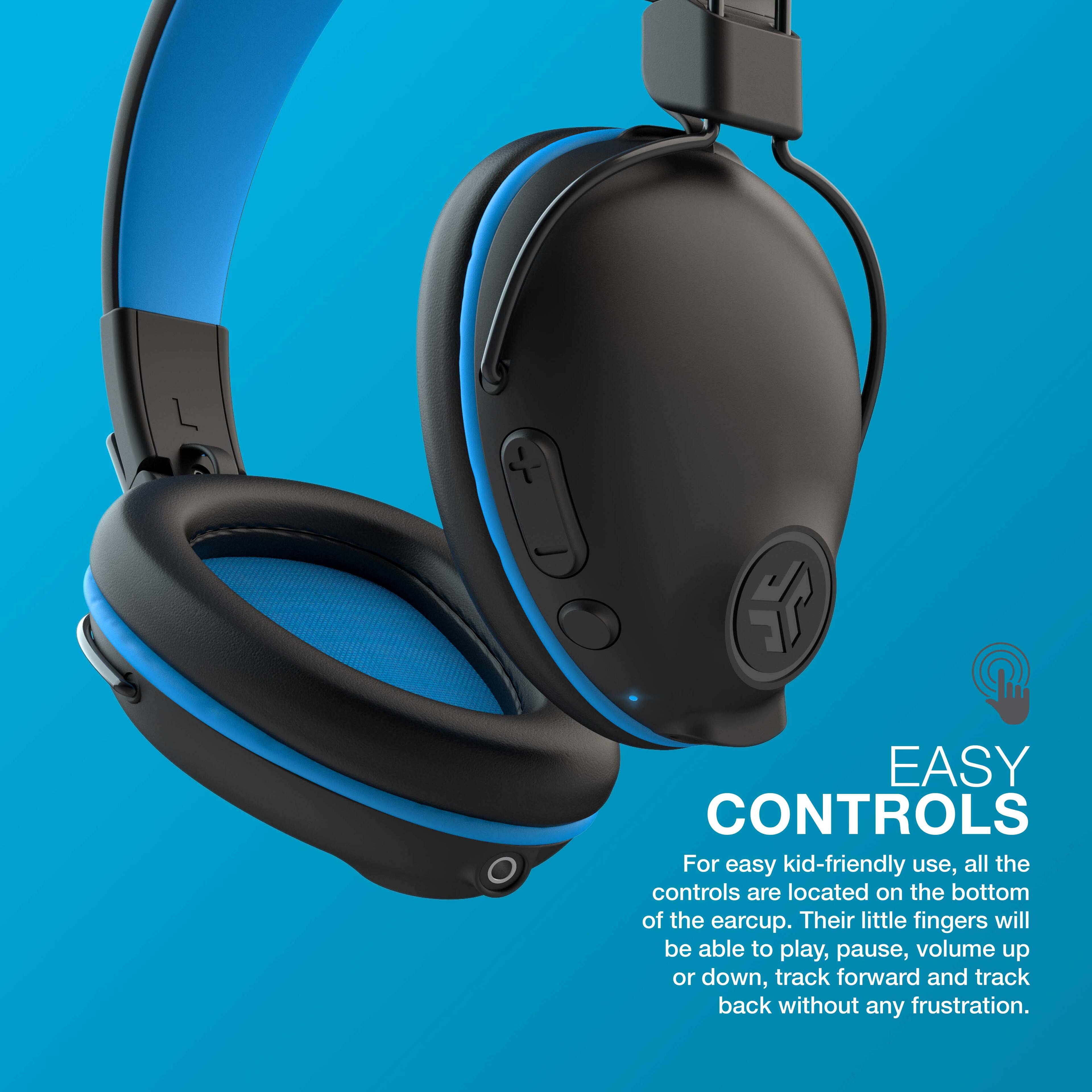 Easy Controls: For easy kid-friendly use, all the controls are located on the bottom of the earcup. Their little fingers will be able to play, pause, volume up or down, track forward, and track back without any frustration.