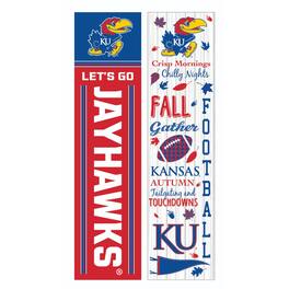 Evergreen Enterprises - Kansas Jayhawks 47" Double Sided Fall Leaner Fan Sign - Multicolor
