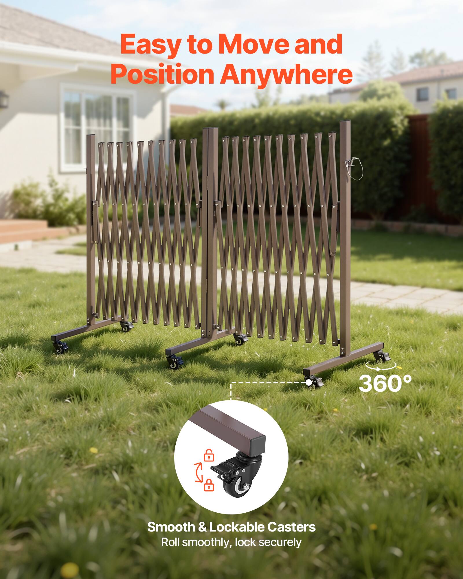 Easy to Move and Position Anywhere

360°

Smooth & Lockable Casters
Roll smoothly, lock securely