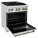 Left. ZLINE - Autograph 30" Legacy Dual Fuel Range w/ 4 Burners & Champagne Bronze Accents (RAZ-30-CB) - Stainless steel.