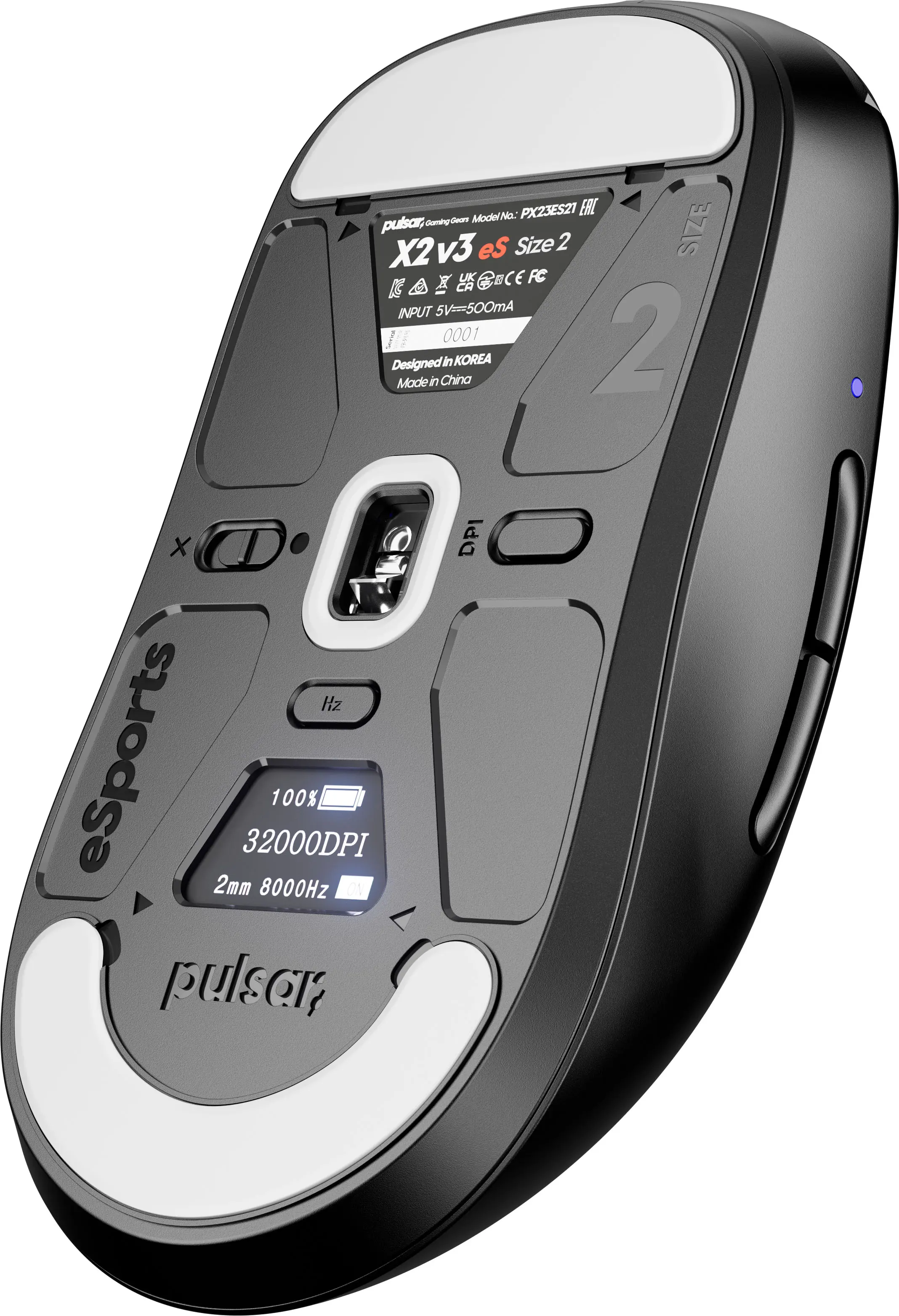 Pulsar X2V3 size2 黒 Pulsar X2 v3 Size2 Wireless Gaming Mouse - Black - us