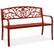 Front. Best Choice Products - Best Choice Products Outdoor Steel Bench Garden Patio Porch Furniture w/ Floral Design Backrest - Rust - Rust.