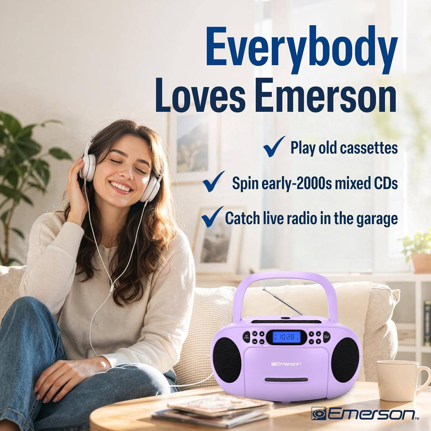 Everybody Loves Emerson

- Play old cassettes
- Spin early-2000s mixed CDs
- Catch live radio in the garage

10:28

@Emerson