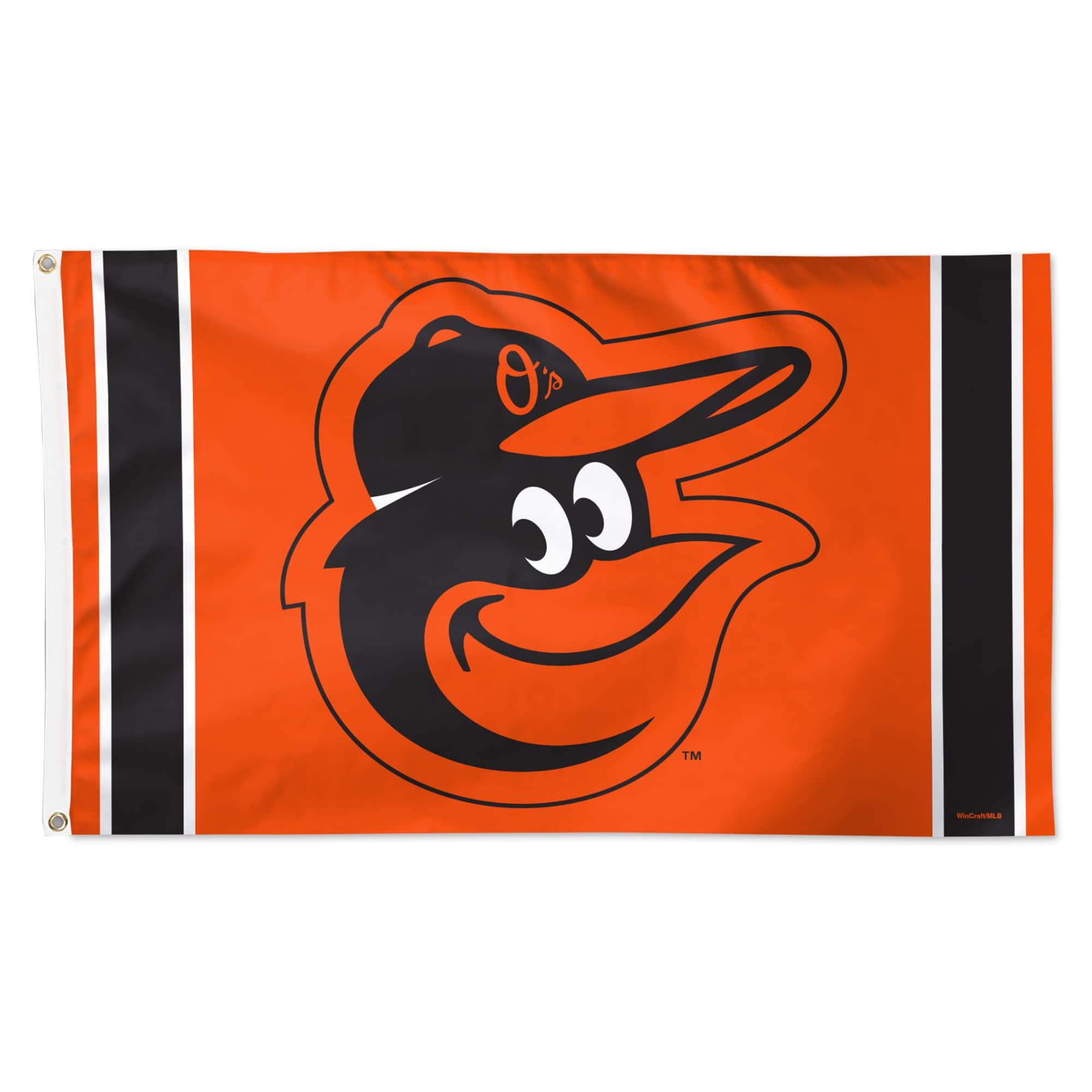 WinCraft - Baltimore Orioles 3' x 5' Vertical Stripe Deluxe Single-Sided Flag - Multicolor