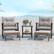 Alt View 4. Costway - 5 PCS Patio Furniture Set with 2-Tier Coffee Table & 2 Ottomans Cushions Included - Mix Brown + Grey.