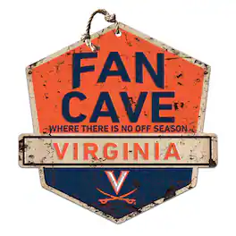 Jardine - Virginia Cavaliers 20'' x 20'' Fan Cave Badge Sign - Navy
