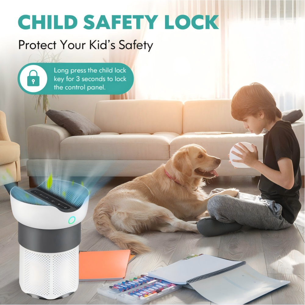 CHILD SAFETY LOCK  
Protect Your Kid's Safety  

Long press the child lock key for 3 seconds to lock the control panel.