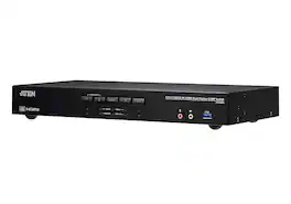 Aten Technology - 4-Port USB 3.0 4K HDMI Dual Display KVMP Switch - Black