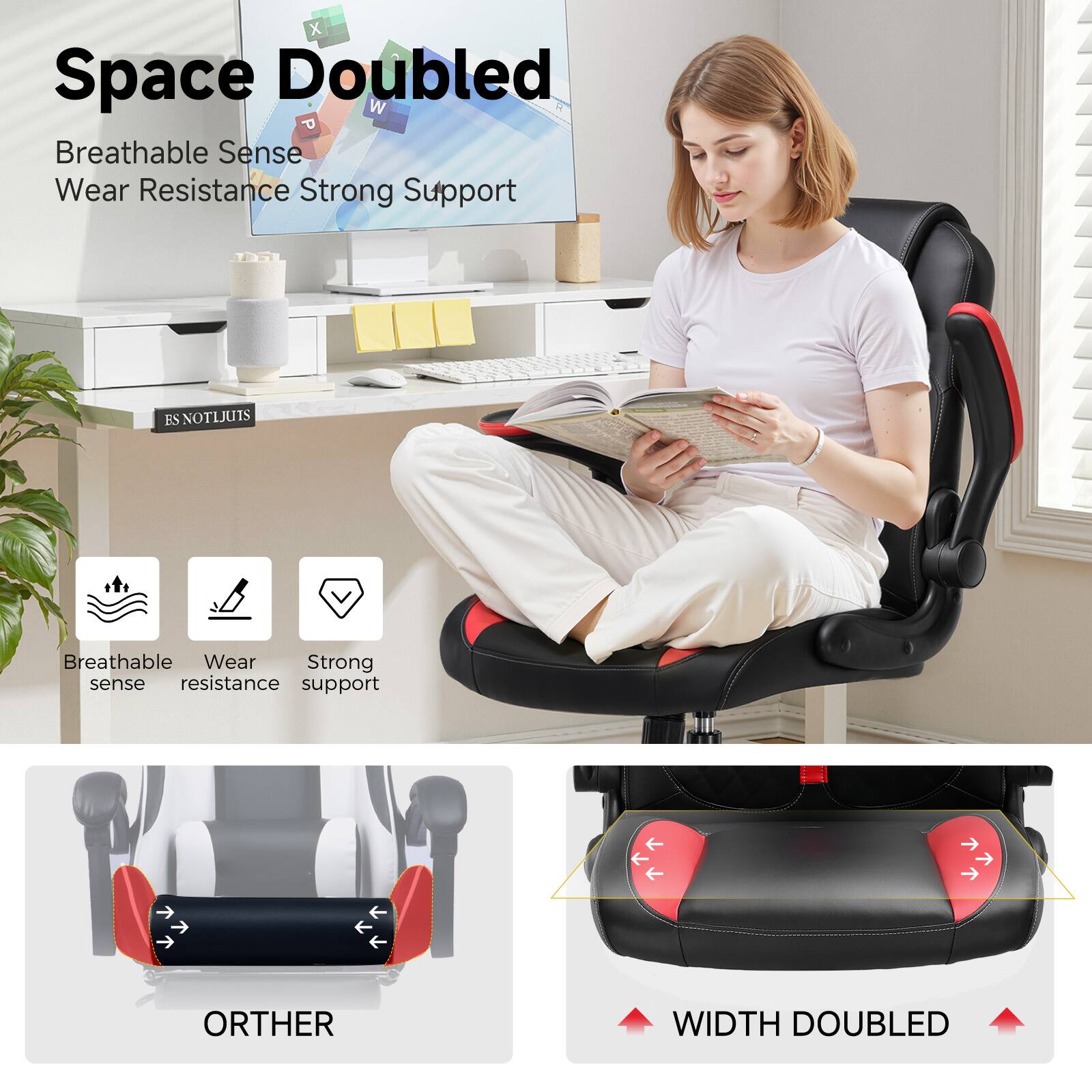 Space Doubled, Breathable Sense, Wear Resistance, Strong Support, ES NOTIJUIS, Breathable, Wear, Strong, sense, resistance, support, ORTHER, WIDTH DOUBLED