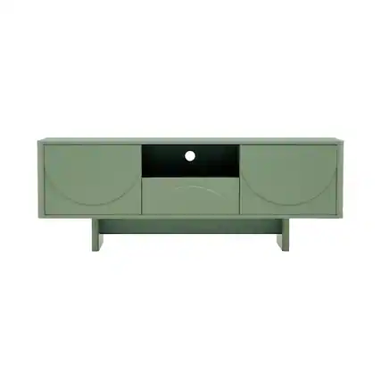 Front. Manhattan Comfort - Ella Modern 59" TV Stand in Sage Green - Sage Green.