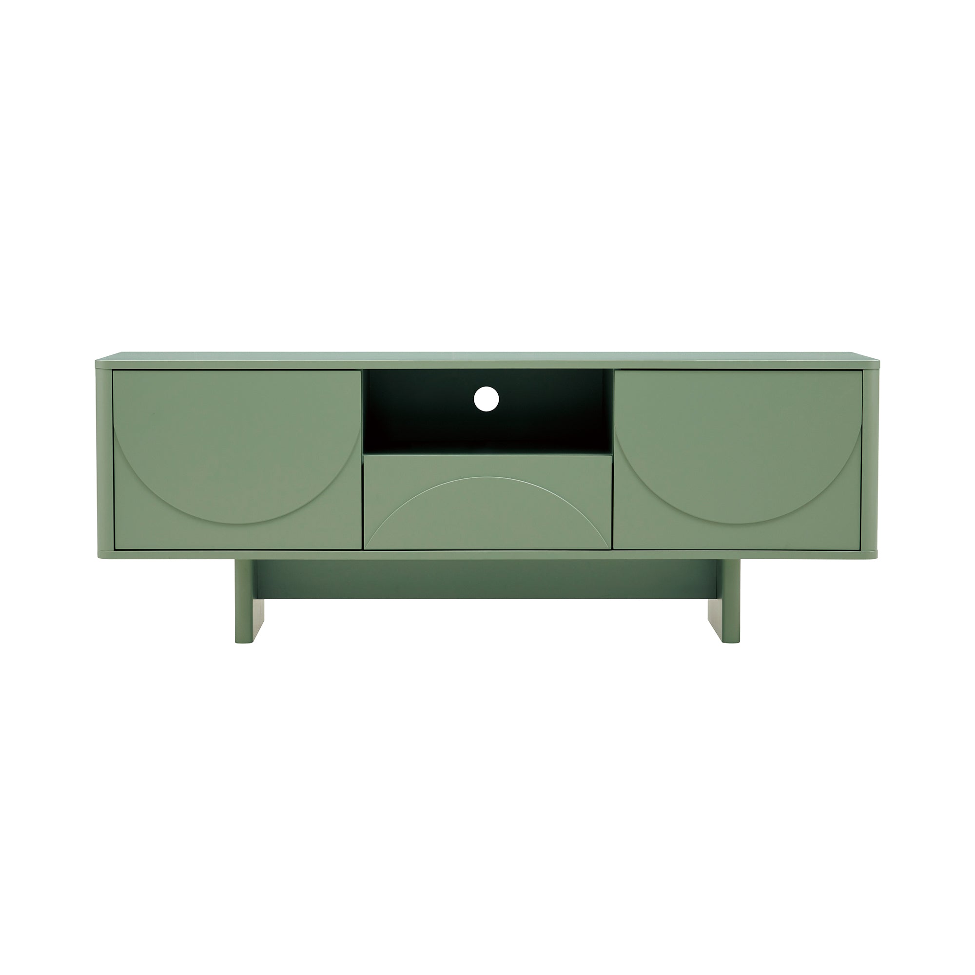Front. Manhattan Comfort - Ella Modern 59" TV Stand in Sage Green - Sage Green.