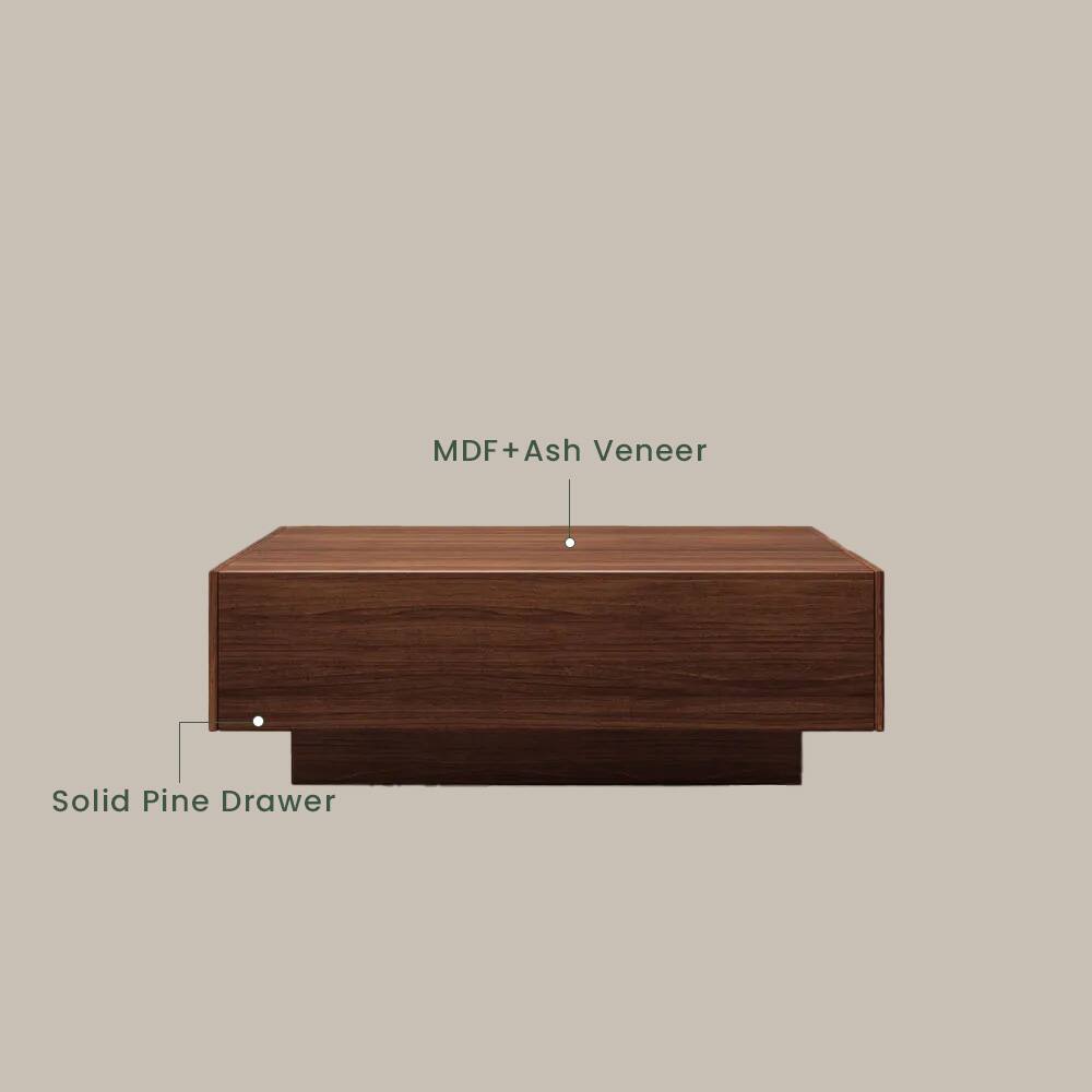 MDF + Ash Veneer  
Solid Pine Drawer