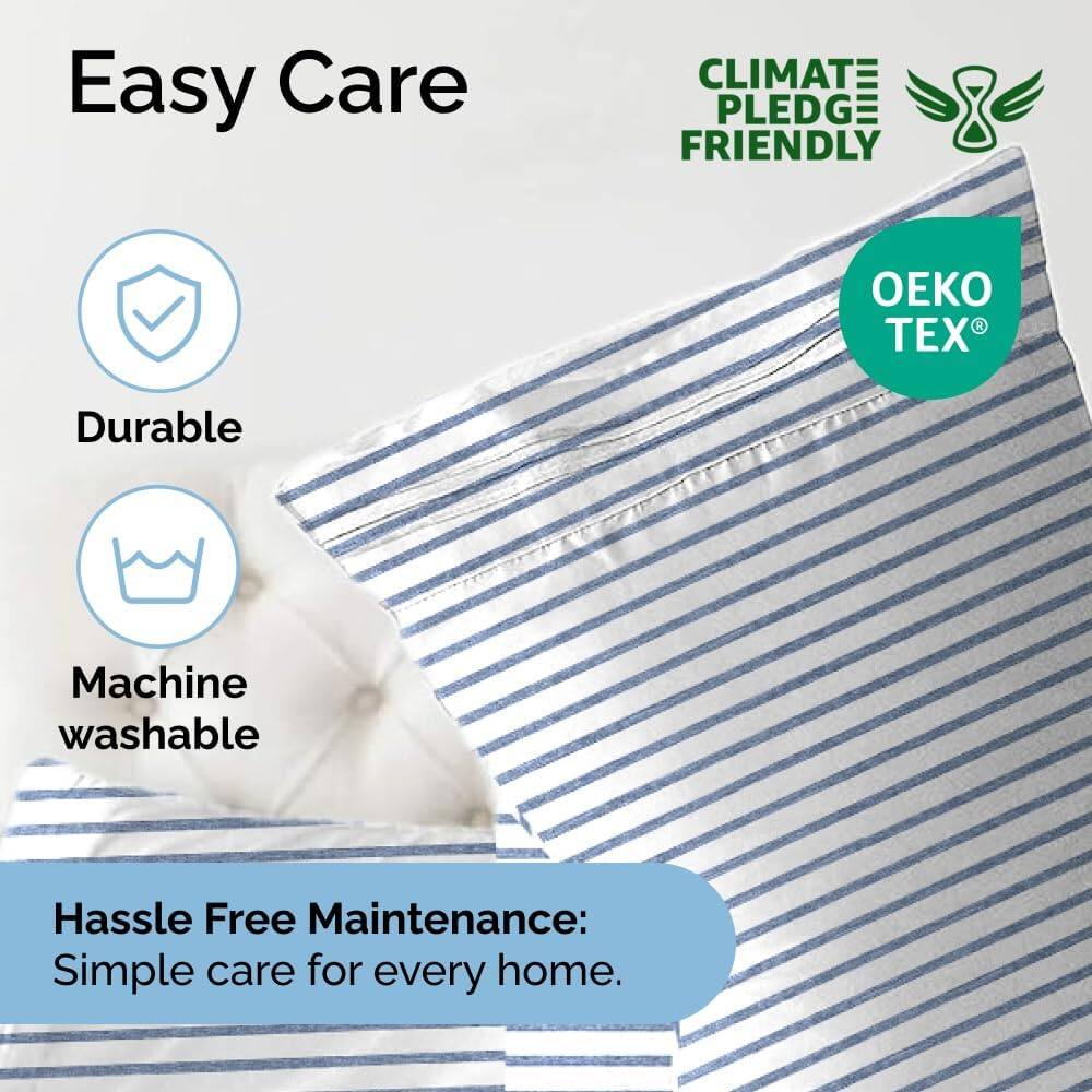 Easy Care  
CLIMATE PLEDGE FRIENDLY  

Durable  
Machine washable  

Hassle Free Maintenance:  
Simple care for every home.