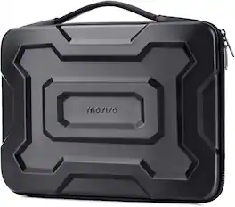 mosiso - 13.3 inch Laptop Sleeve with Handle Waterproof EVA Protective Hard Case for 13-14 inch Laptops - Black
