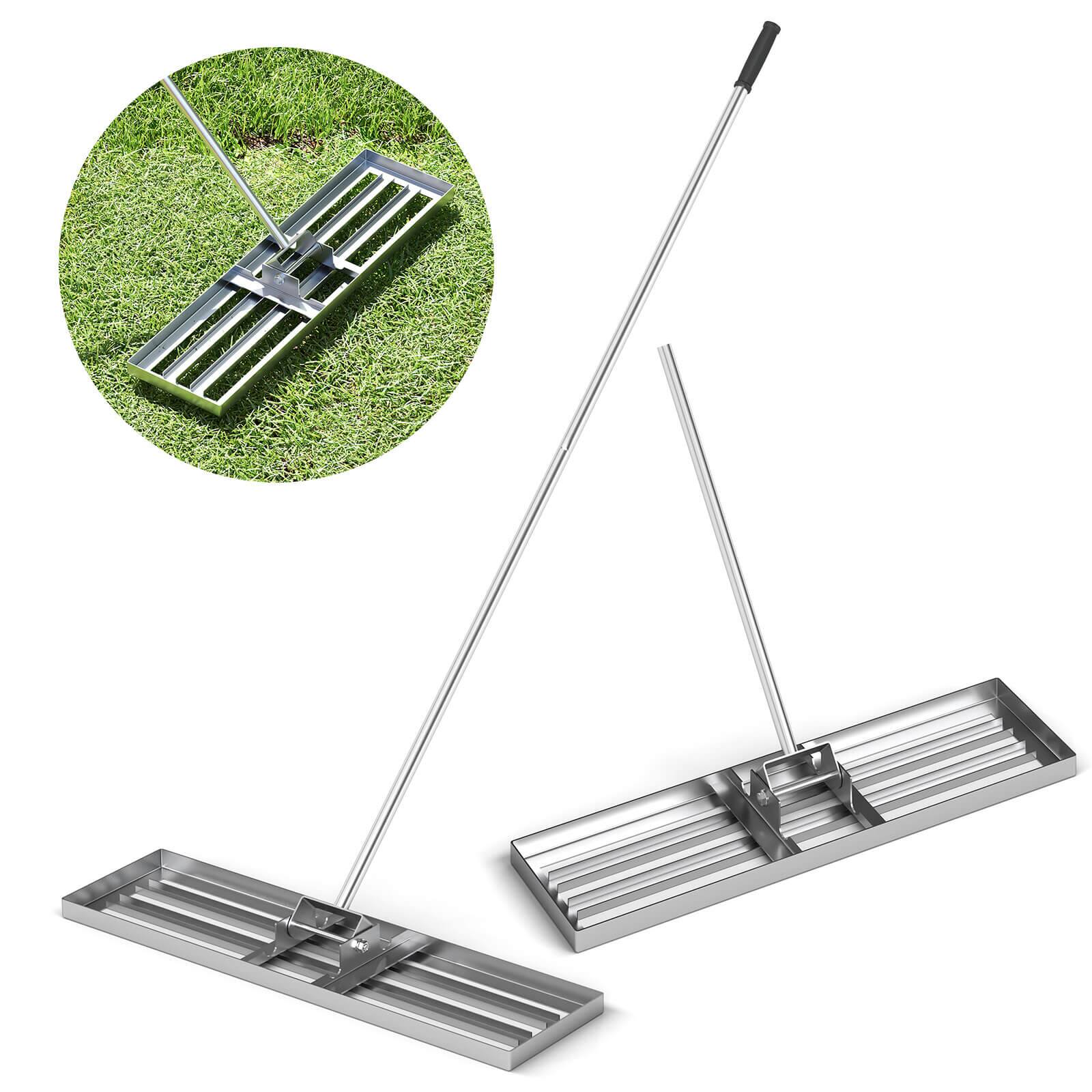 Alt View 9. Costway - Costway Lawn Leveling Rake 36" x 10" Heavy Duty Level Lawn Tool for Garden Backyard/Lawn - Silver.