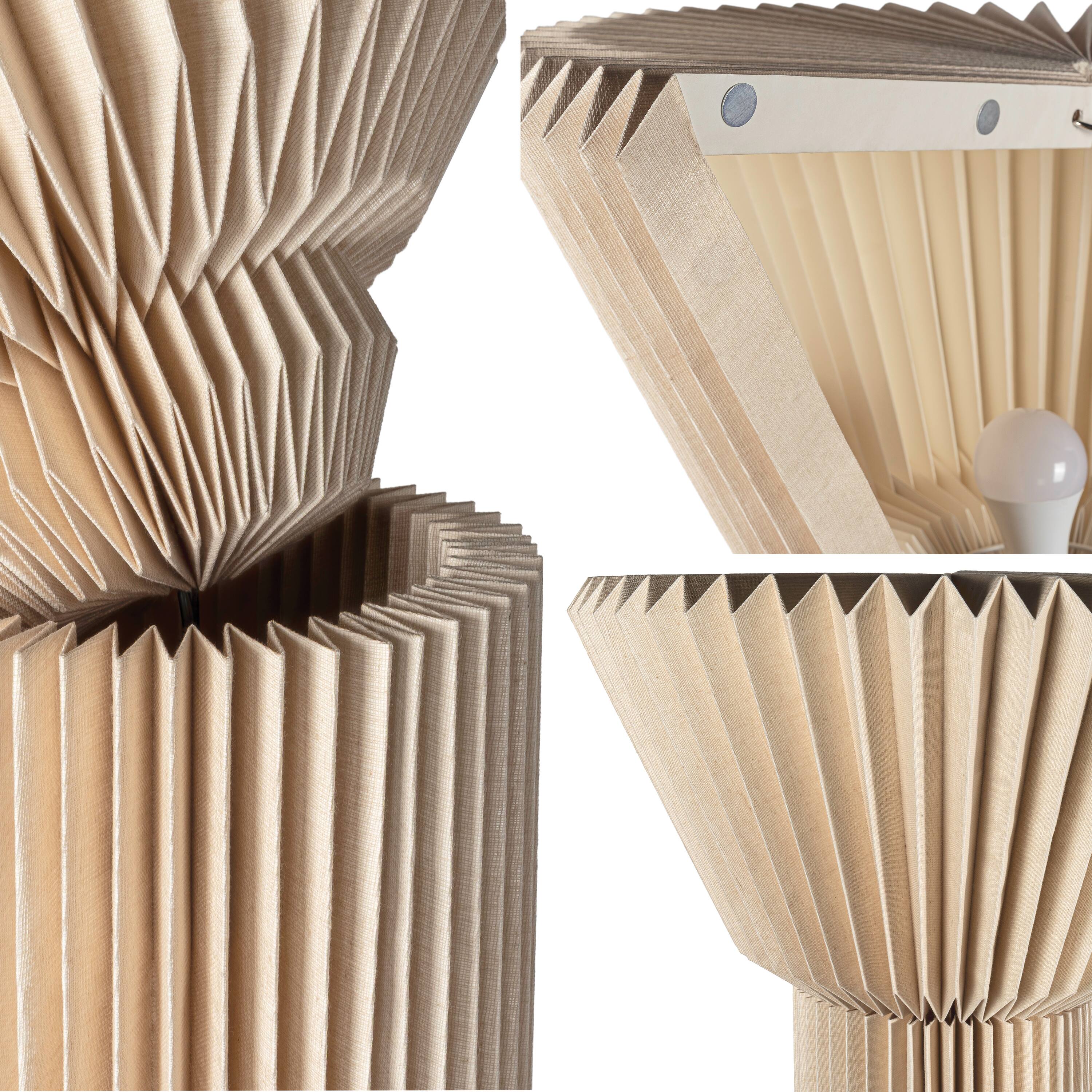 Alt View 4. Jonathan Y - Archer 37" Modern Minimalist Pleated Shade Floor Lamp, Natural - Natural.