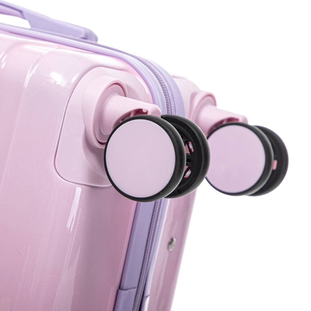 Alt View 2. Ropilly - Ropilly 2 Piece Luggage Set 20 Inch Carry On Suitcase with 14 Inch Cosmetic Case Gradient Color Luggage - Pink Purple.