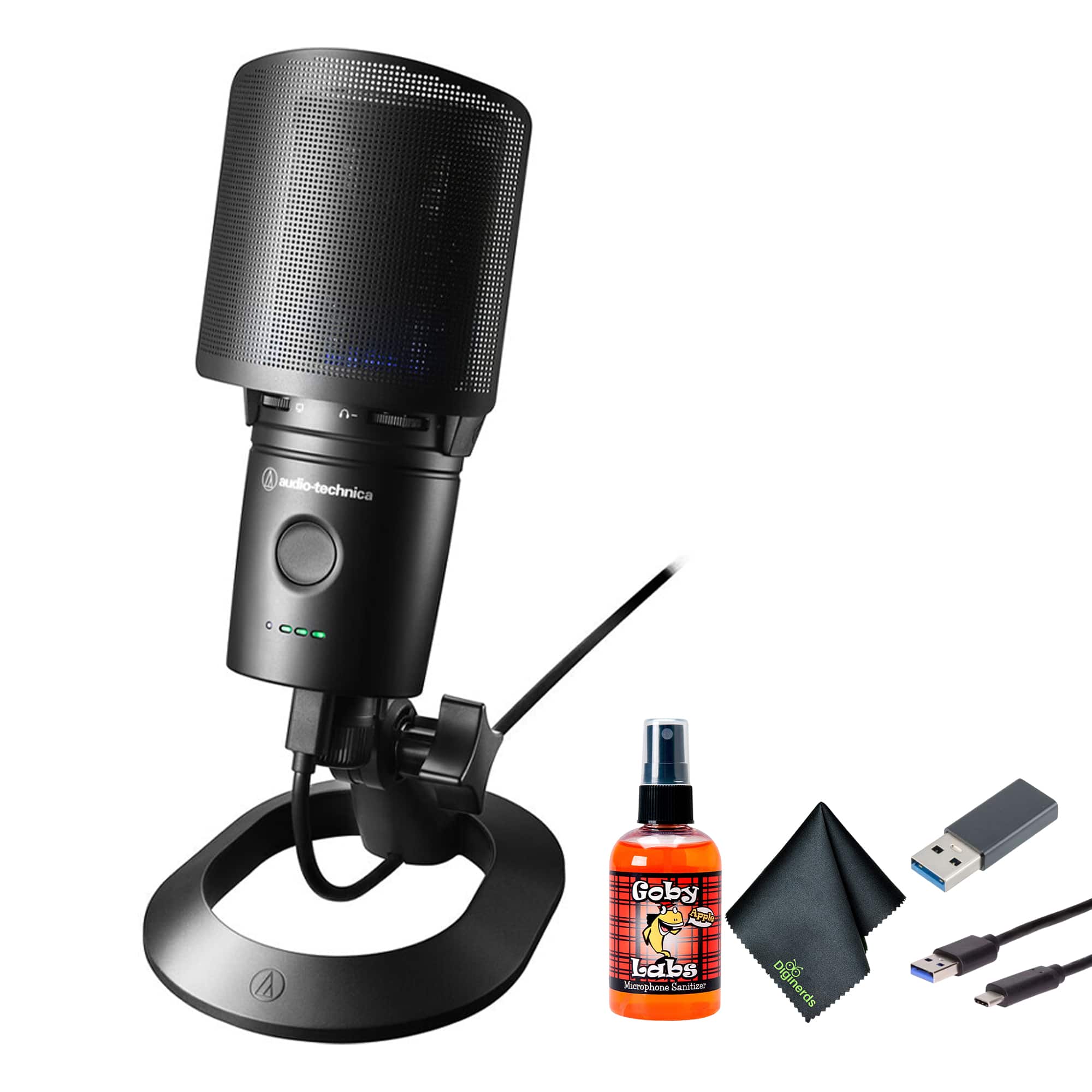Audio-Technica - AT2020USB-XP Cardioid Condenser USB Microphone, Bundle