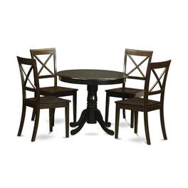 East West Furniture - 5 PC Kitchen nook Dining set-Kitchen Table and 4 Chairs - Cappuccino