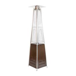 Emma + Oliver - Outdoor Patio Heater - 7.5 Feet Round Steel Patio Heater - 42,000 BTU's - Bronze