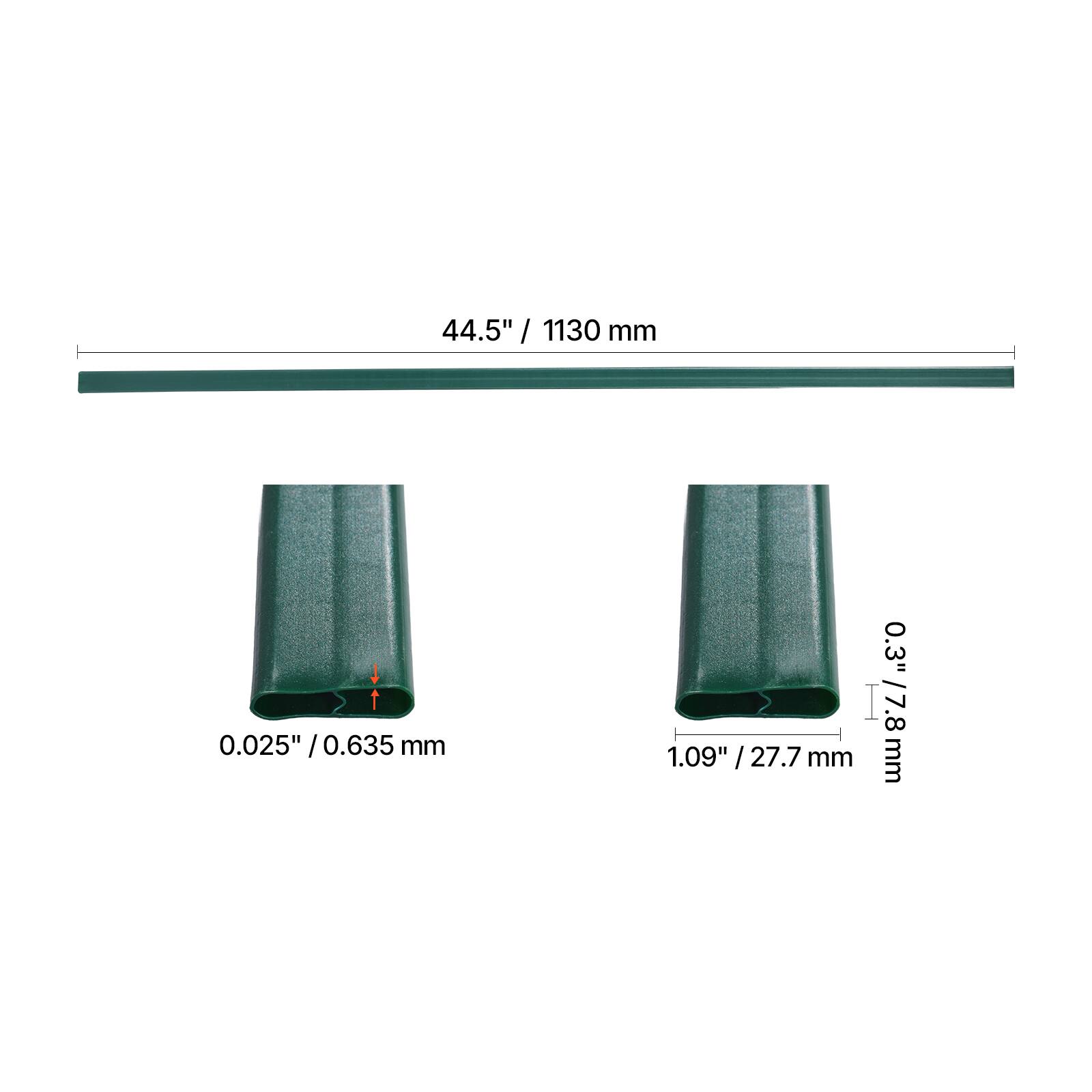 44.5" / 1130 mm  
0.025" / 0.635 mm  
0.3" / 7.8 mm  
1.09" / 27.7 mm