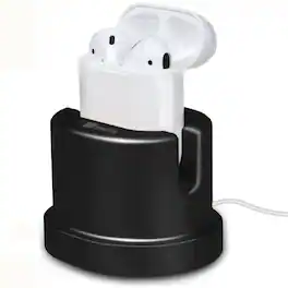 Kitcheniva - Aluminum Charging Dock Station for AirPods Charging Stand Holder Black - Black