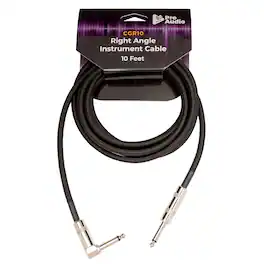 FocusProAudio - Woven Right Angle Instrument Cable (10-Feet)