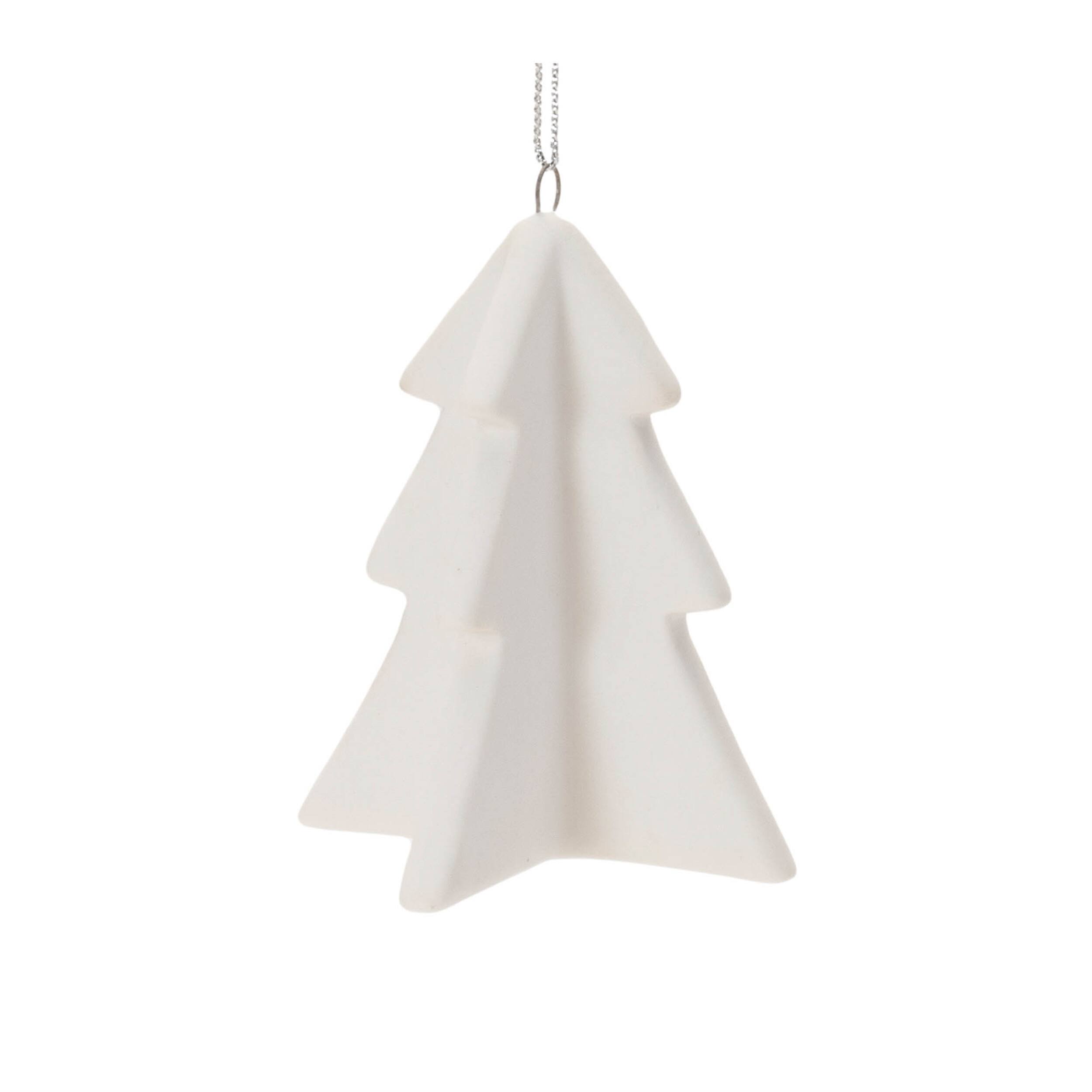 Back. BreeBe - Modern Ceramic Animal Ornaments (Set of 6) - White.