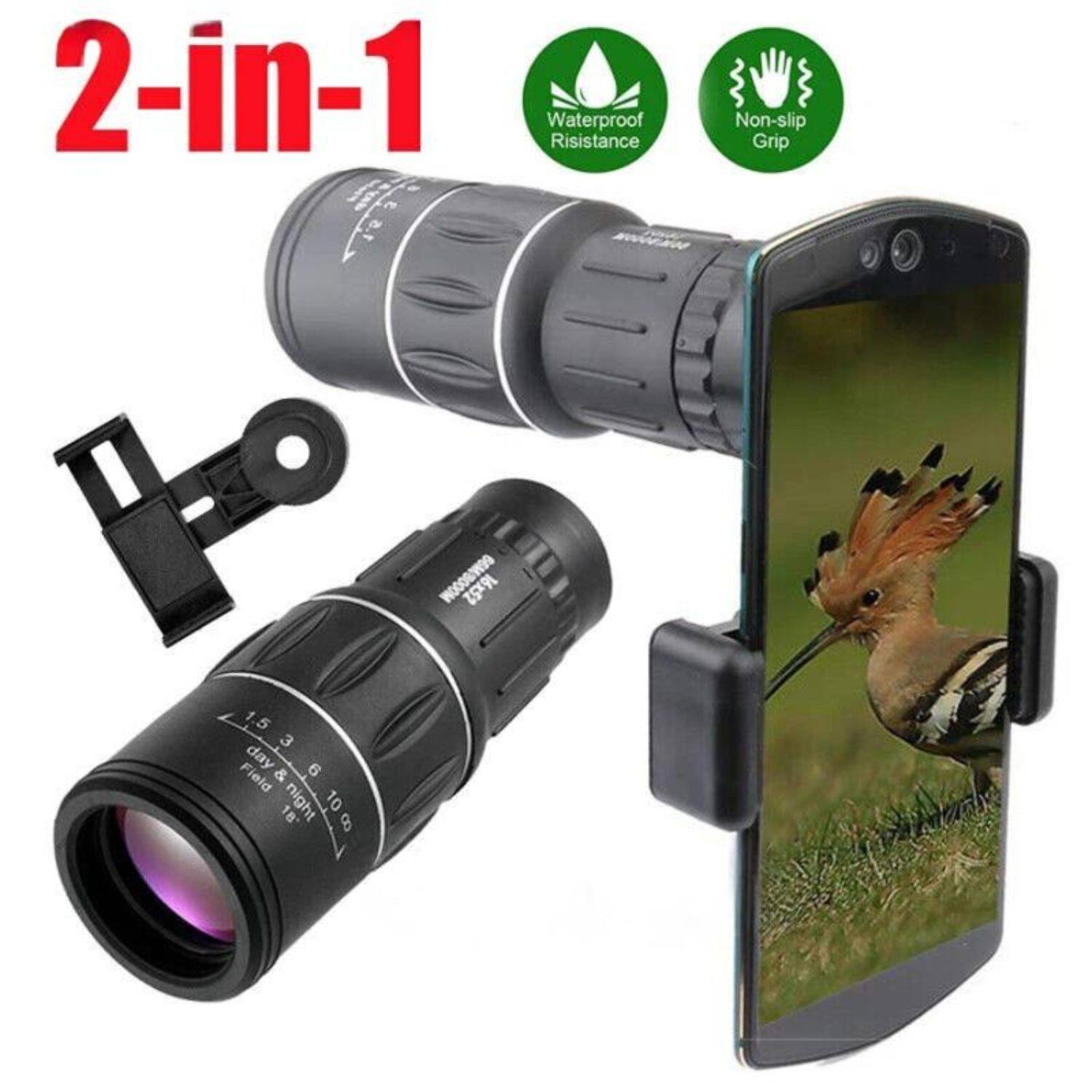 2-in-1 Waterproof Resistance Non-slip Grip

1.5 3 1536100 day 9 Field & night 1000 10 18 8 WO0OSDO 16x52