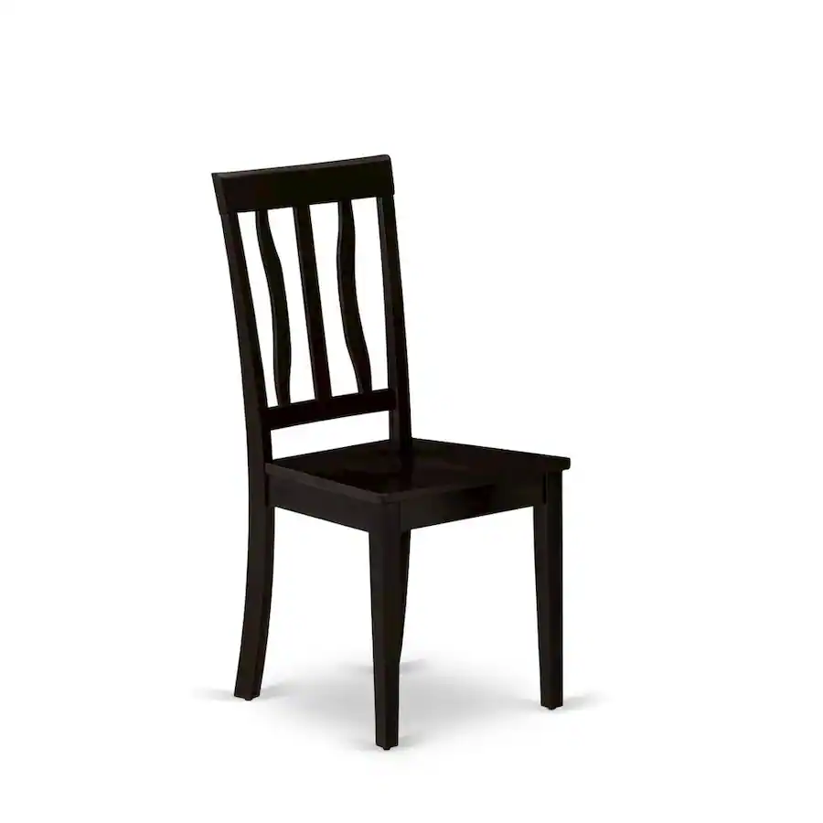 Bac Roo East West Furniture Antique Dining Room Chairs Slat Back Wooden Seat ...