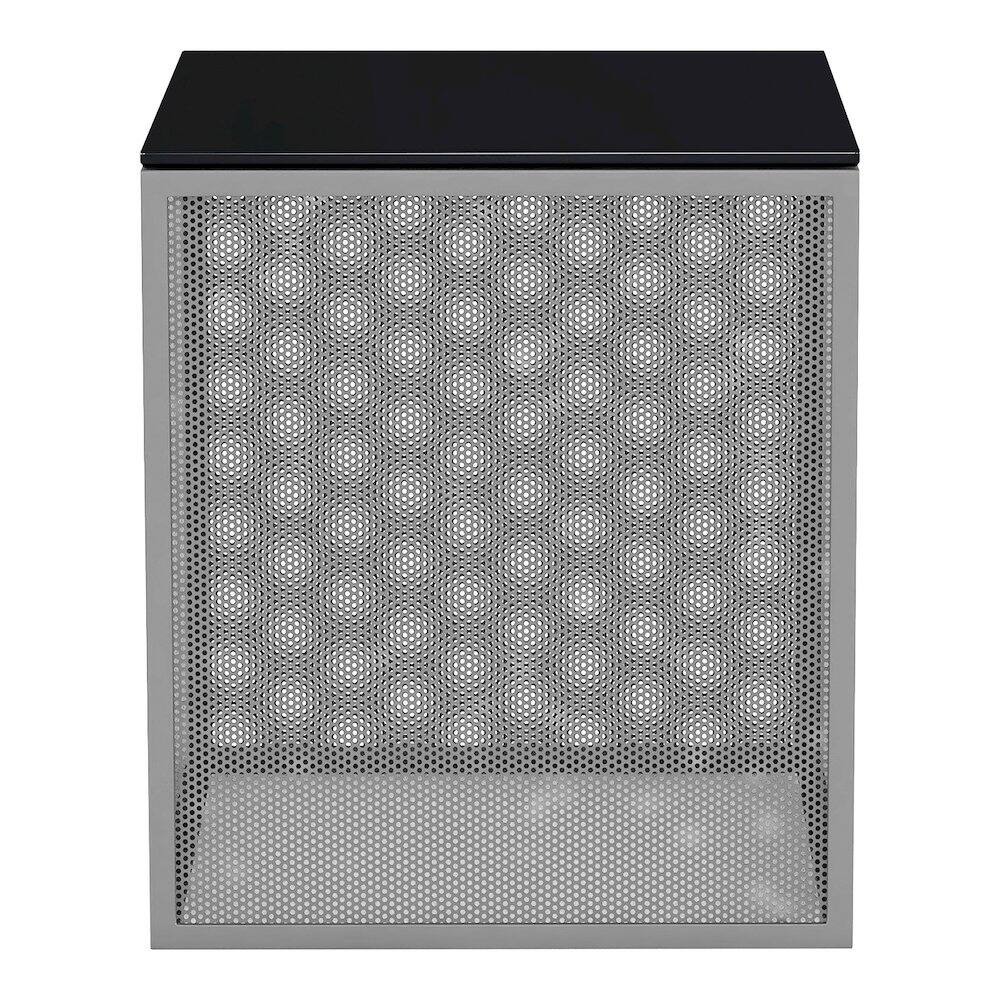 Alt View 1. Furniture of America - Kelforia Contemporary Glass Top Side Table - Gray.