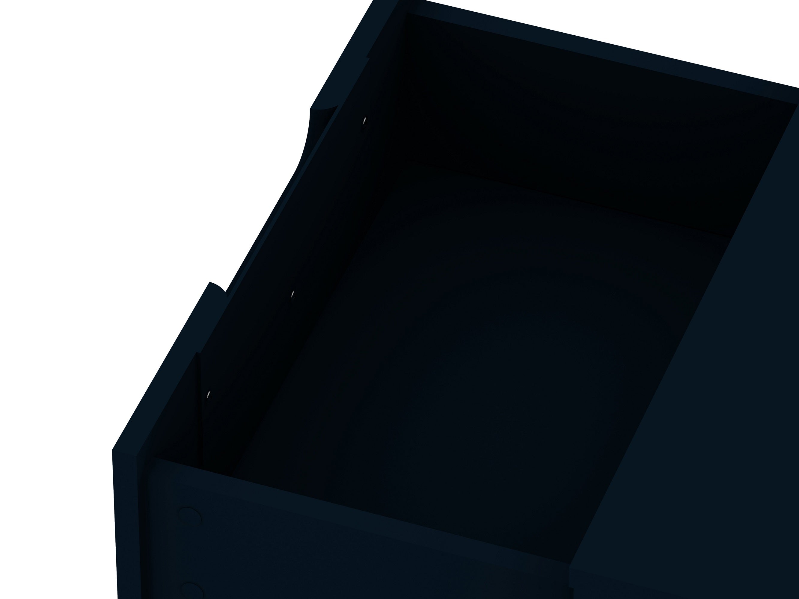 Alt View 3. Manhattan Comfort - Rockefeller Mid-Century Modern 20" Nightstand - Set of 2 - Midnight Blue.