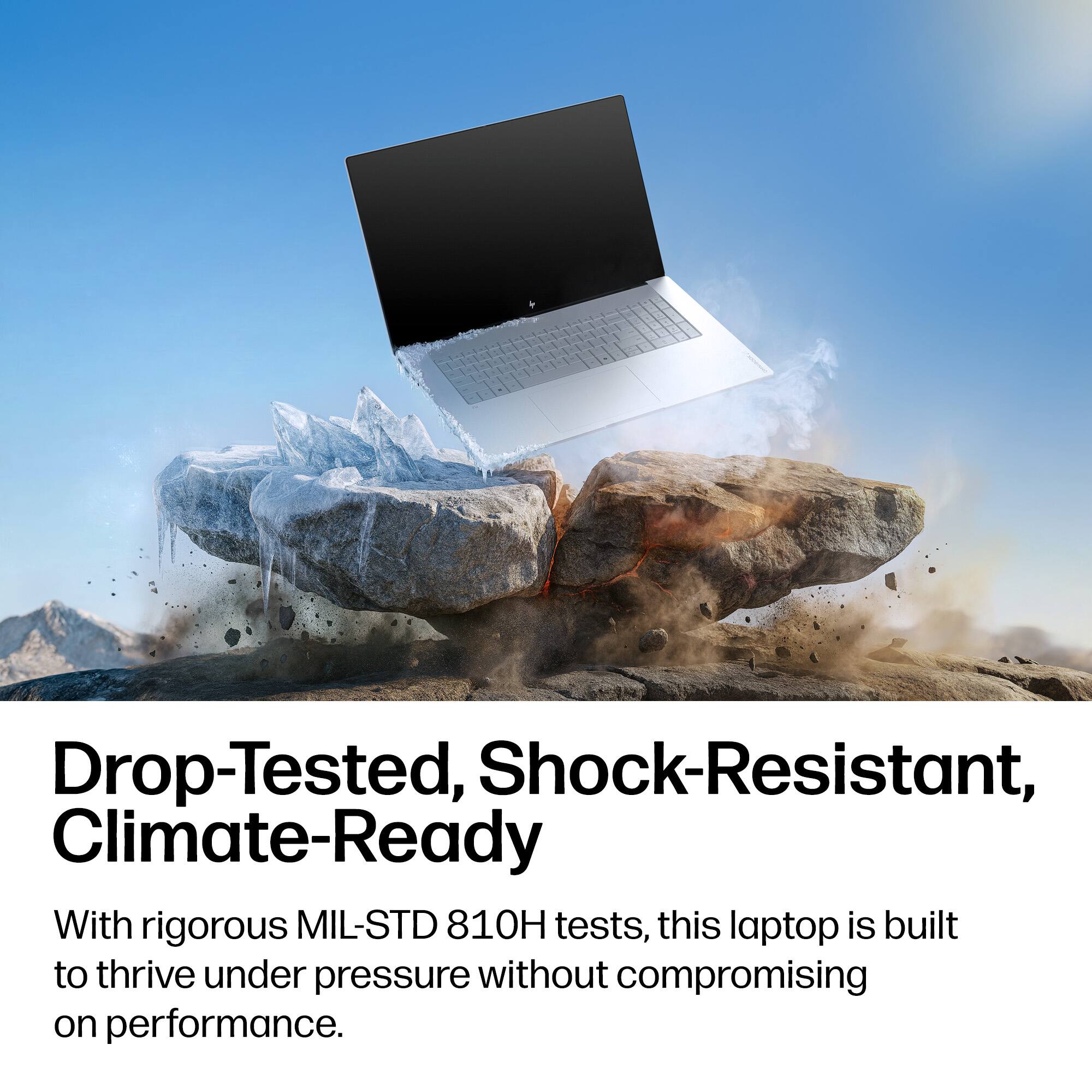 Drop-Tested, Shock-Resistant, Climate-Ready

With rigorous MIL-STD 810H tests, this laptop is built to thrive under pressure without compromising on performance.