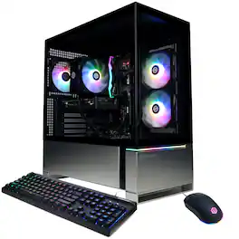 CyberPowerPC - Gaming Desktop - AMD Ryzen 7 8700F - NVIDIA GeForce RTX 5060 Ti 8GB - 16GB DDR5 - 2TB PCIe 4.0 SSD - Black