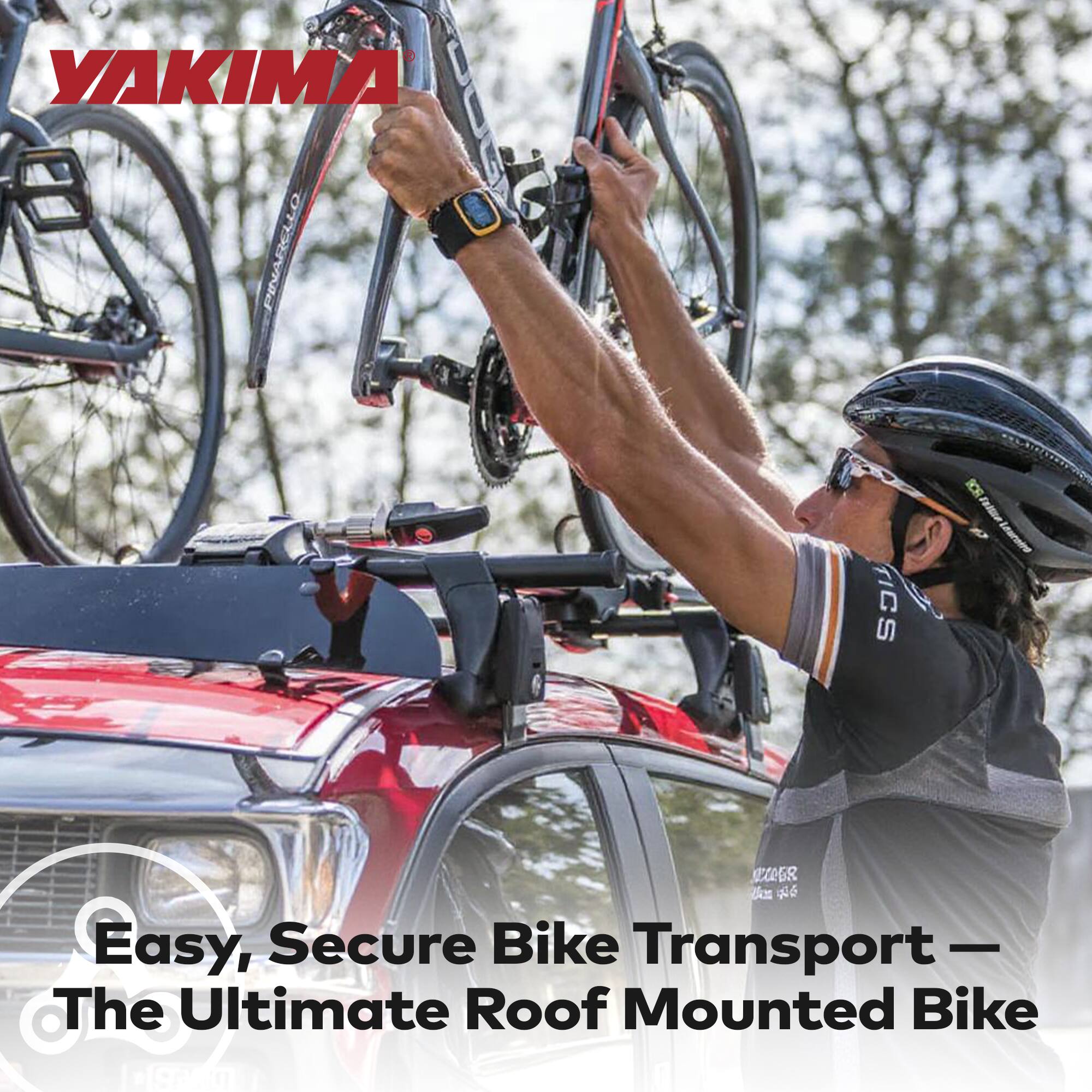 YAKIMA

Easy, Secure Bike Transport — The Ultimate Roof Mounted Bike