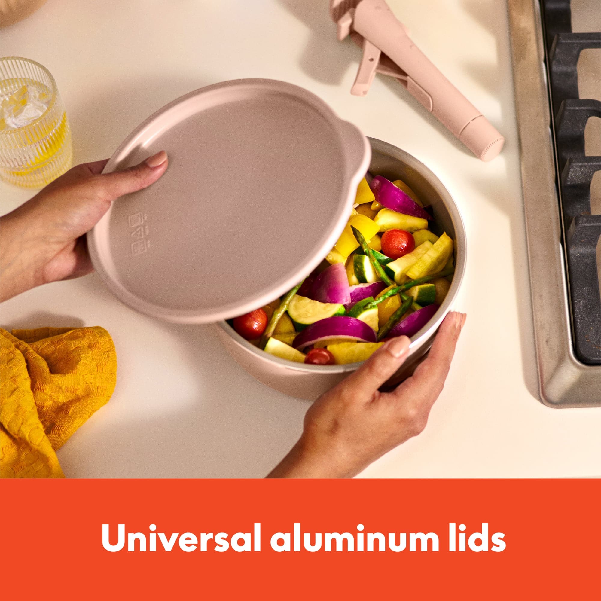 Universal aluminum lids
