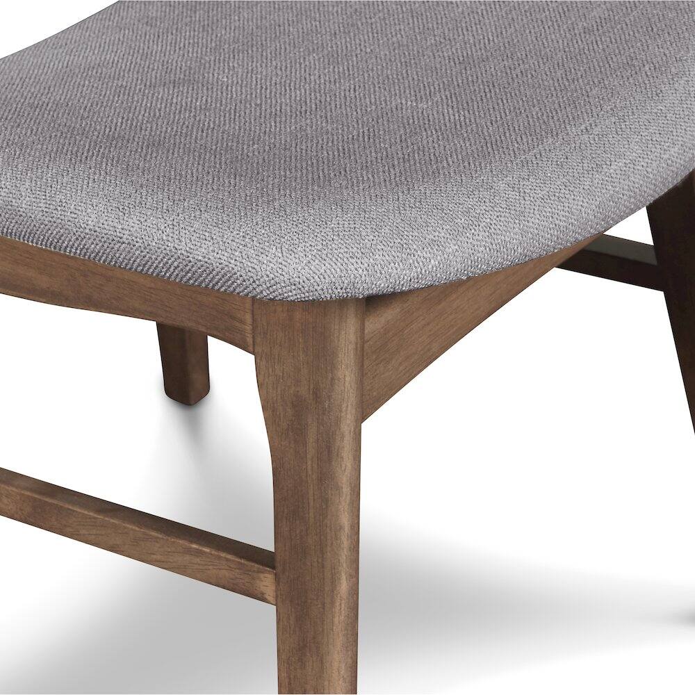 Alt View 4. New Classic Furniture - Oscar Wood Dining Chair in Walnut/Dark Gray (Set of 6) - Grey.
