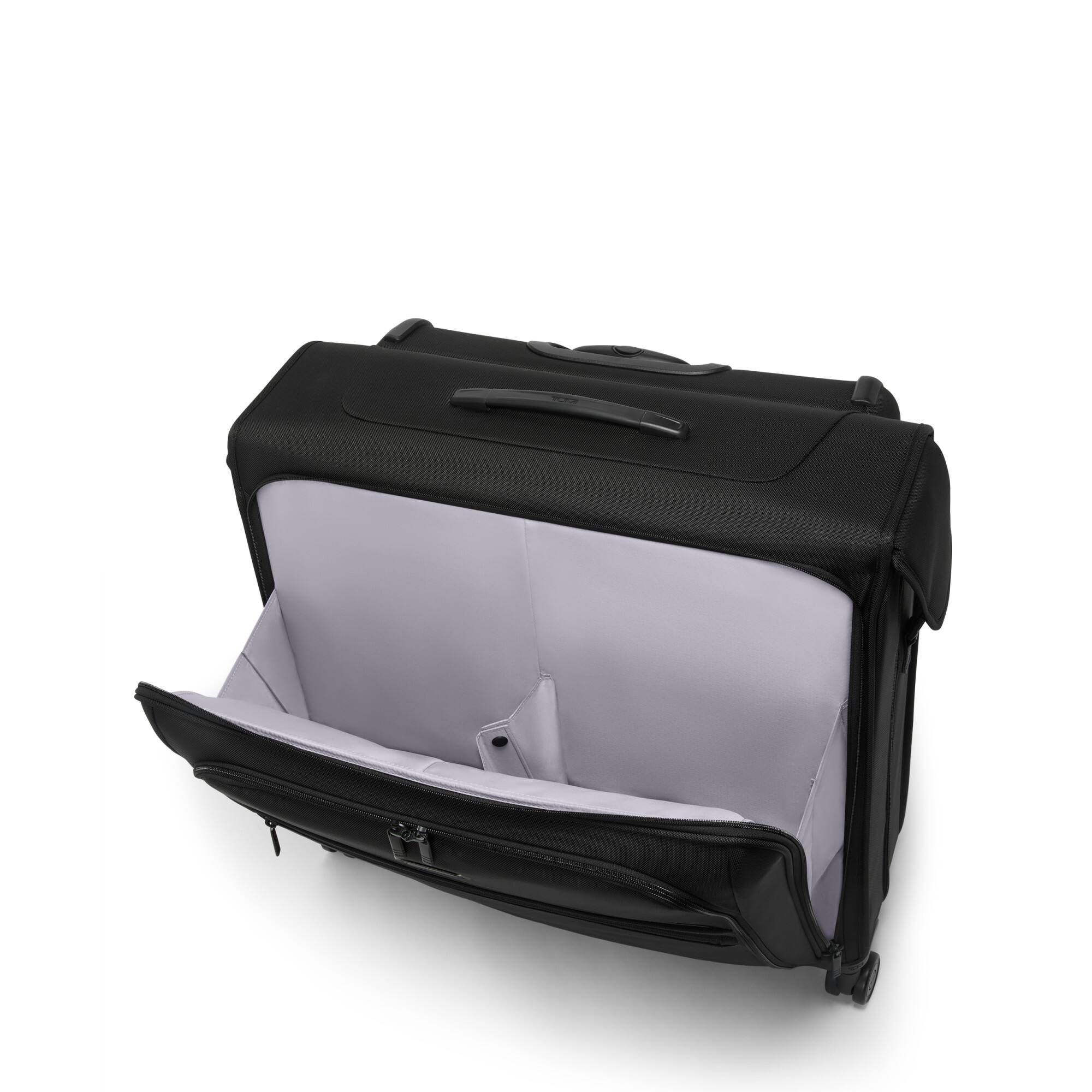 Back. TUMI - Alpha Large Garment Spinner Checked Bag - Black.