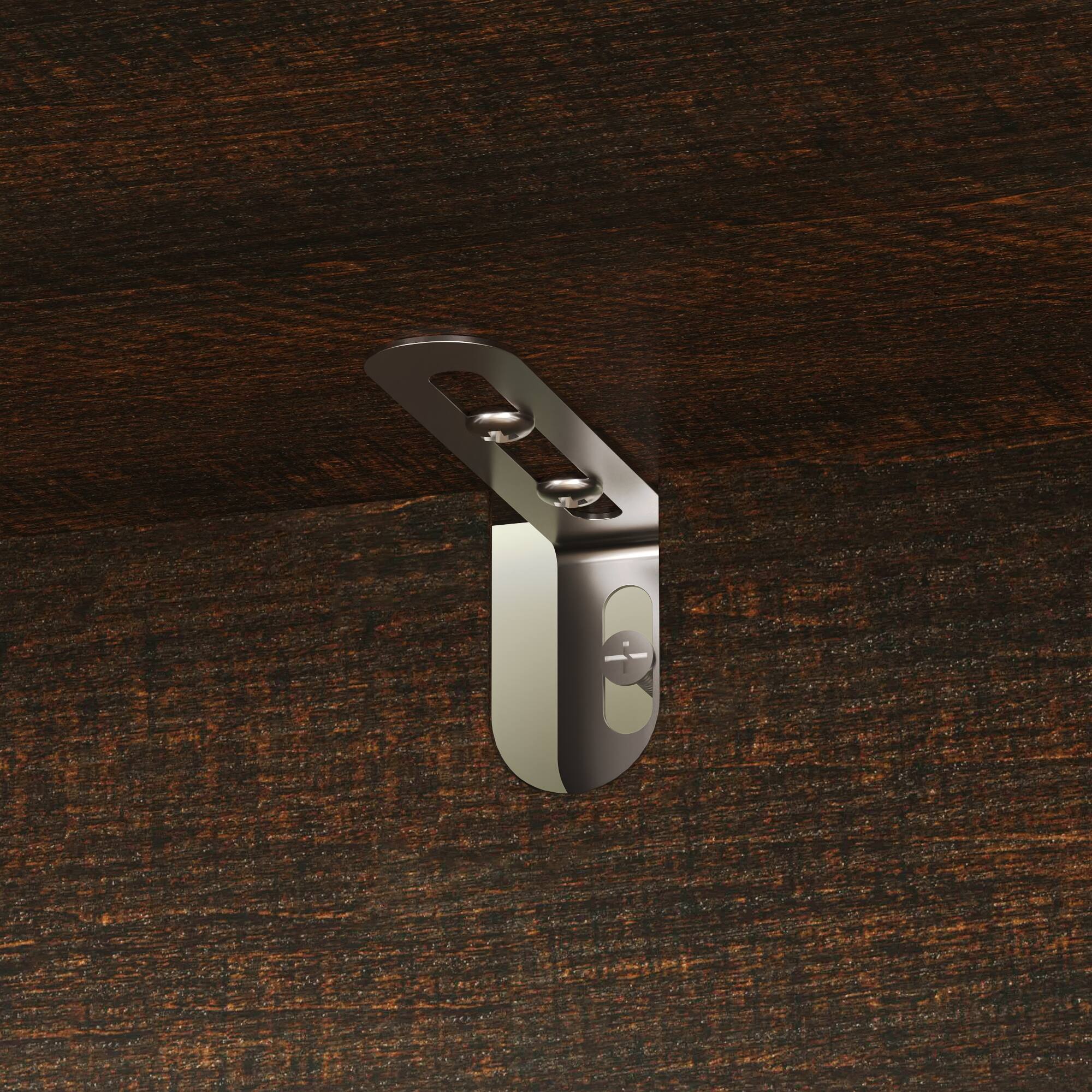 Alt View 6. FUFU&GAGA - Vintage Dark Wood Grain 5-Drawer Dresser, Modern Minimalist Design, Eco-Friendly MDF, Perfect for Bedroom, Living Room - Brown.