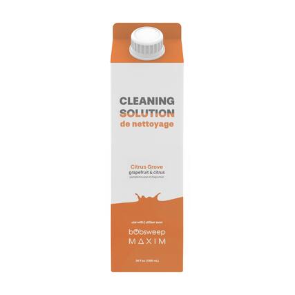 CLEANING SOLUTION de nettoyage
Citrus Grove grapefruit & citrus pamplemousse et d'agrumes
use with | utilser avec bObsweep MAXIM
34 fl oz (1000 mL)