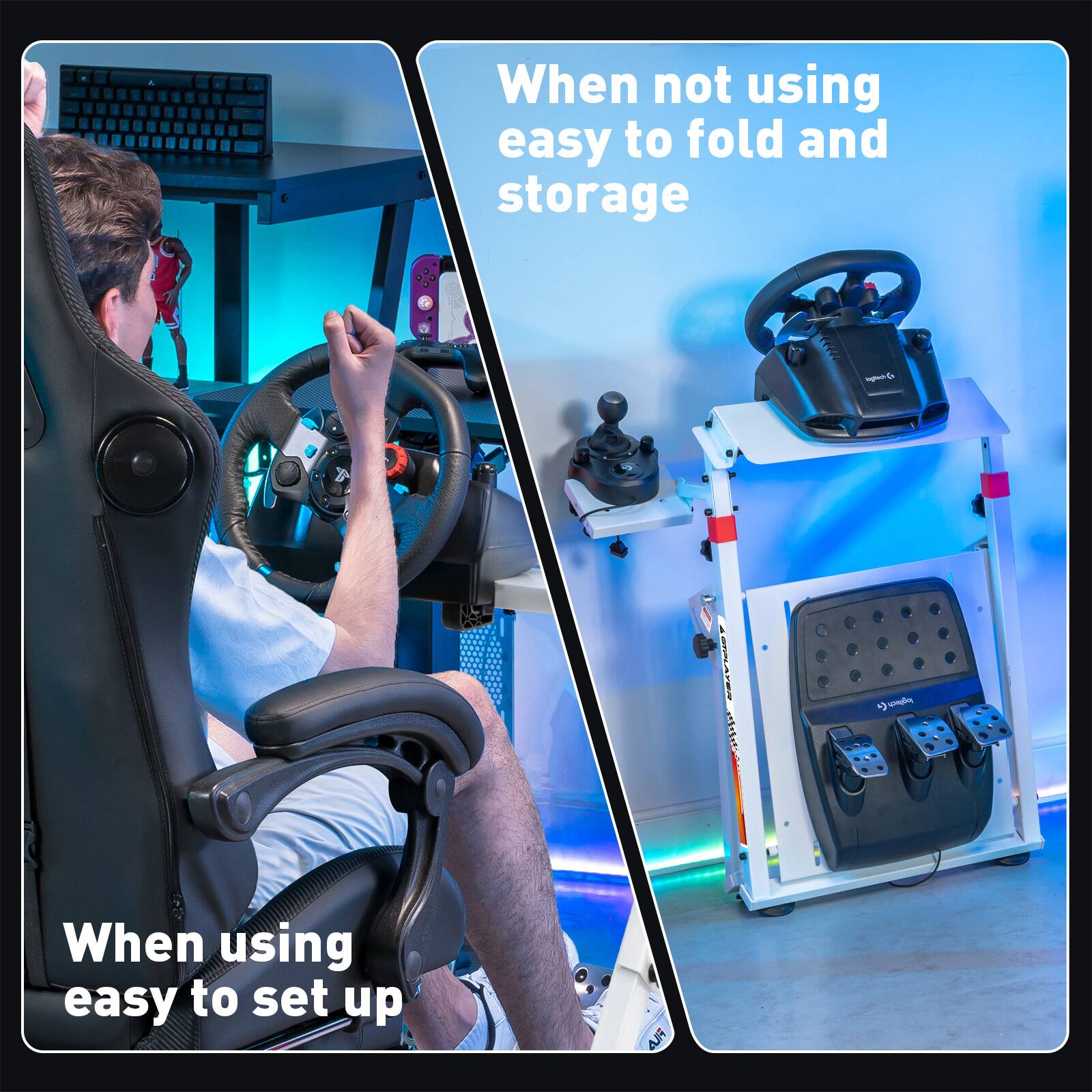 When not using, easy to fold and storage  
When using, easy to set up