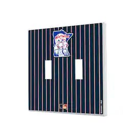 Keyscaper - 1976-1986 Cooperstown Pinstripe Double Toggle Light Switch Plate - Multicolor