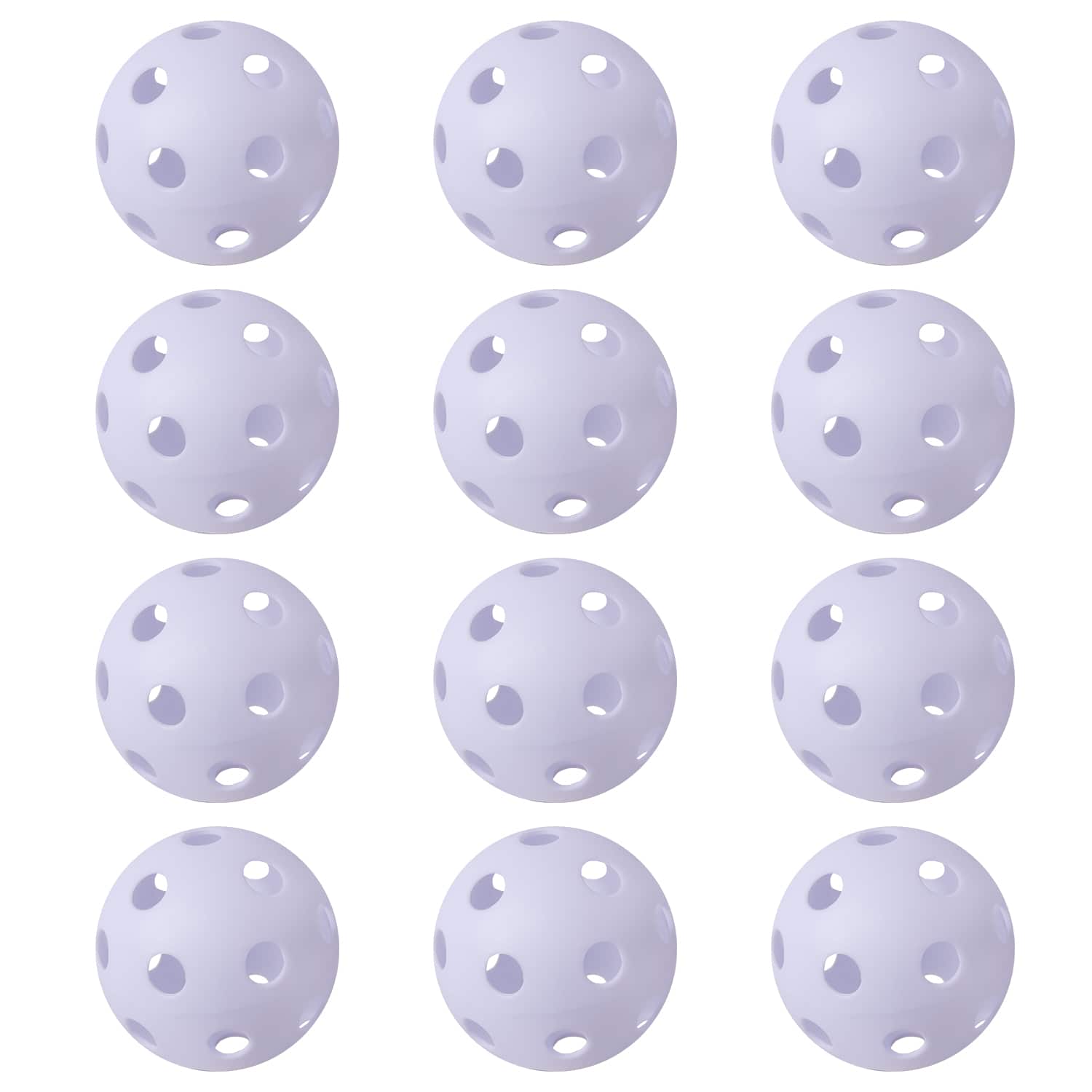 GSE Games & Sports Expert - 12-Pack Plastic Practice Baseballs, Training Baseballs for All Skill Levels - WHITE