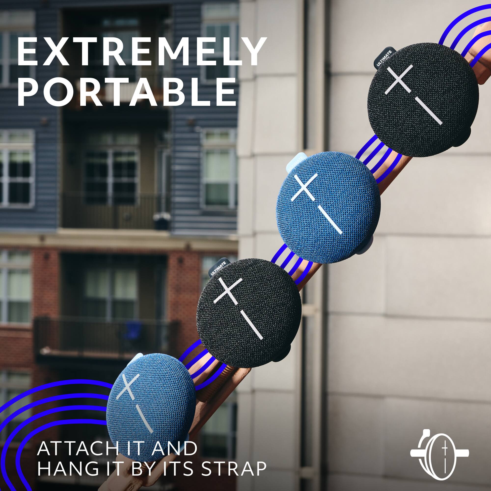 EXTREMELY PORTABLE ULTIMATE X - X X ULTIMATE X I ATTACH IT AND HANG IT BY ITS STRAP i I