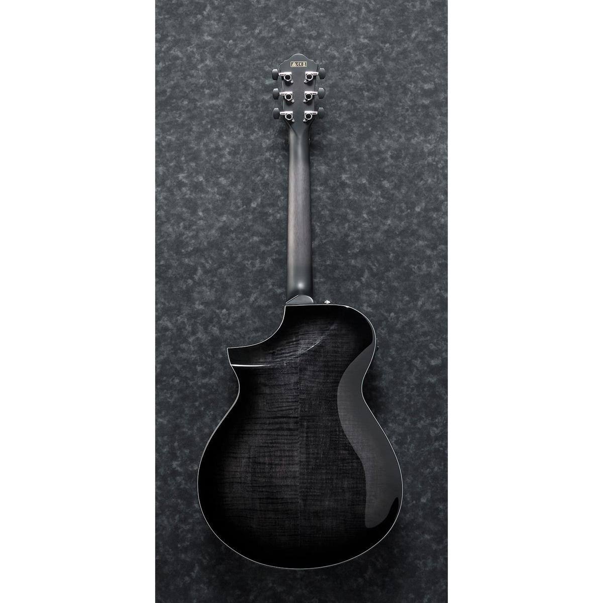 Alt View 1. Ibanez - Ibanez AEWC400 Acoustic Electric Guitar, Rosewood Fingerboard, Transparent Black Sunburst.
