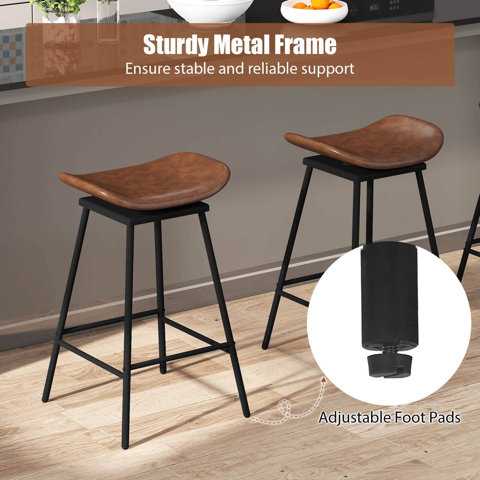Sturdy Metal Frame  
Ensure stable and reliable support  

Adjustable Foot Pads
